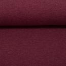 Swafing Vanessa Baumwolljersey Melange Bordeaux, Stofffläche im Detail